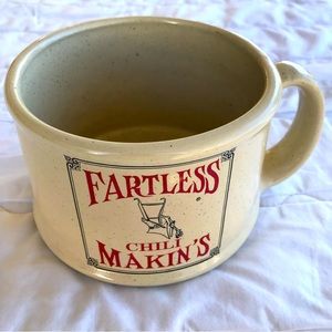 Vintage Chili Mug | Fartless Chili Makins | Heavy Stoneware | No Chips No Cracks